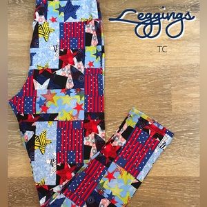 Lularoe 4th of July Adult TC Leggings
